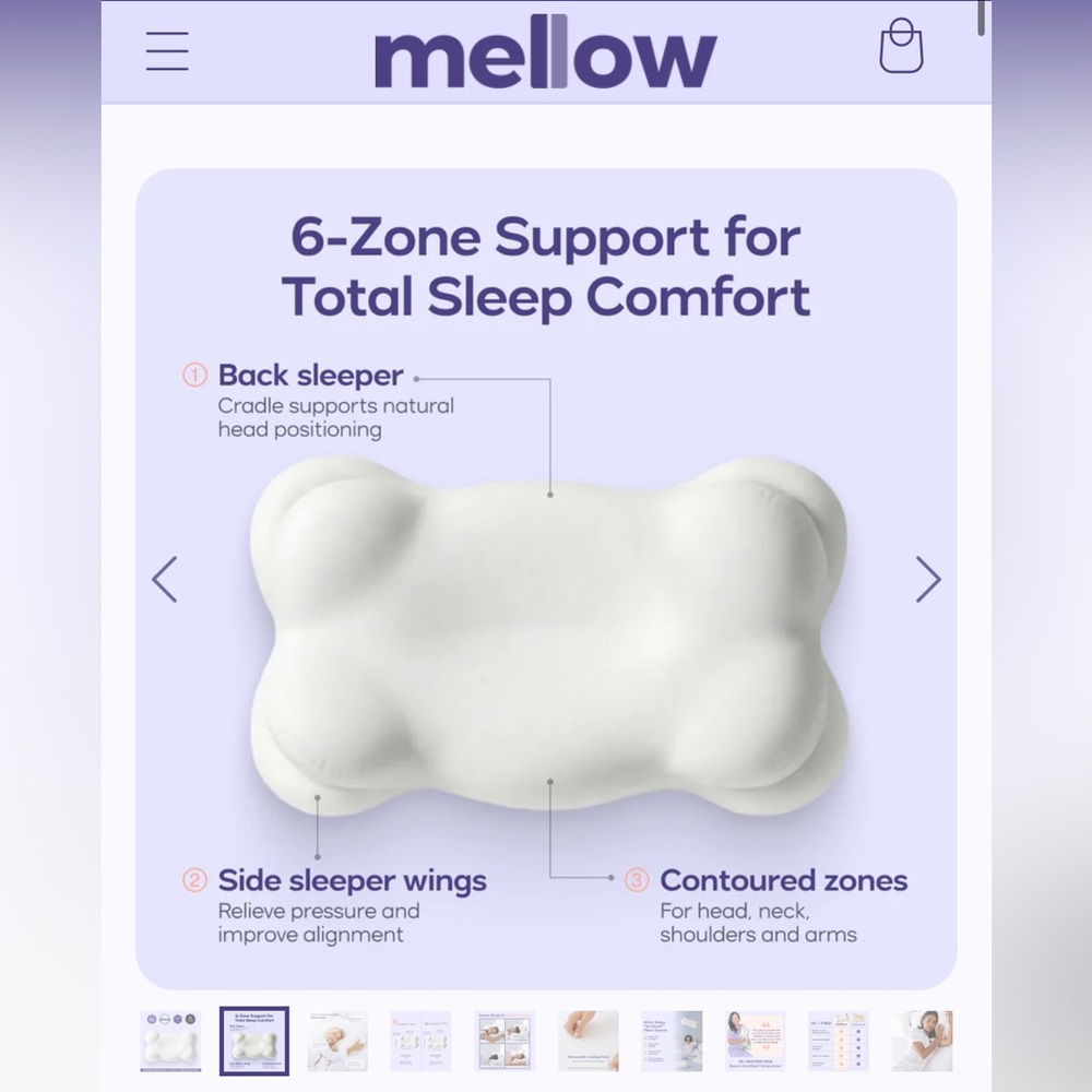 BRAND NEW!!! Mellow Cloud Align Ergonomic Cervical Neck Pillow